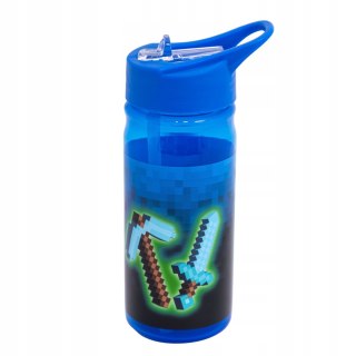 BIDON Z SŁOMKĄ 450 ml blue pixel GRACZ