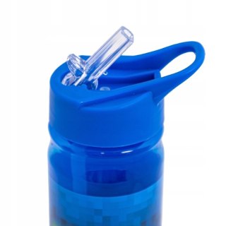 BIDON Z SŁOMKĄ 450 ml blue pixel GRACZ