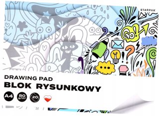 Blok rysunkowy Starpak A4 biały 80 g 20 kartek