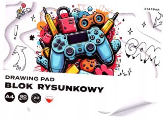 Blok rysunkowy Starpak Pad biały A4 20 kartek