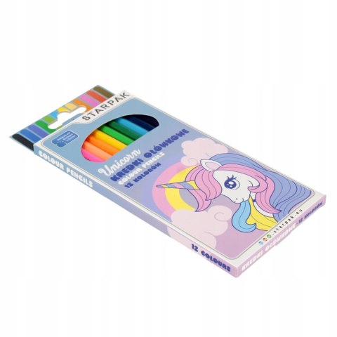 KREDKI OLÓWKOWE 12 KOLORÓW UNICORN