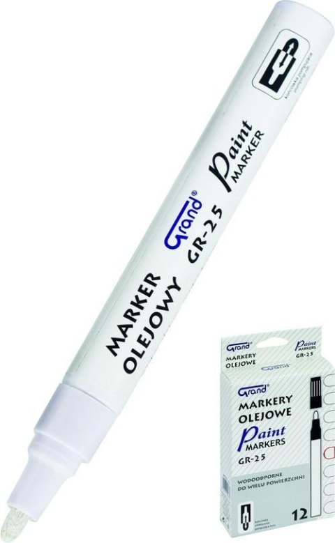Marker olejowy GRAND GR-25 biały