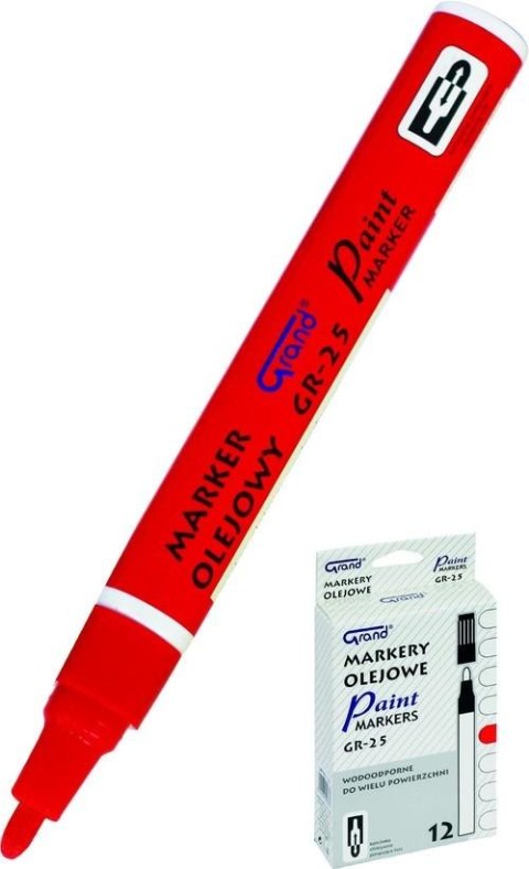 Marker olejowy GRAND GR-25, czerwony