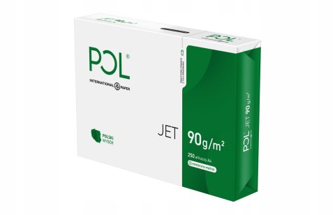 Papier biurowy ksero PolJet A4 90g klasa A do drukarki ryza 250 arkuszy